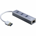 Argus IT-310-S - Hub - 3 x SuperSpeed USB 3.0 + 1 x 10 / 100 / 1000 - desktop