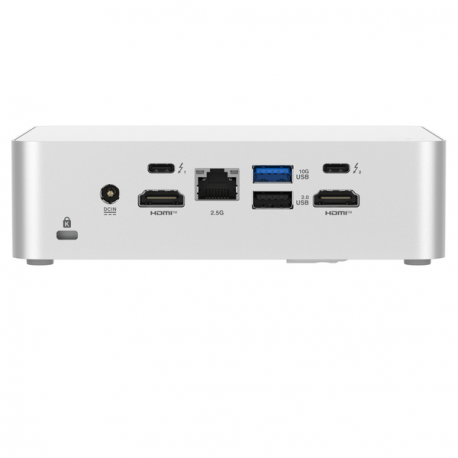 ASUS NUC 15 Pro+ RNUC15CRSU700002 - Barebone - mini PC 1 x Core Ultra 7 255H / up to 5.1 GHz - RAM 0 GB - Arc Graphics 140T - IEEE 802.11ax (Wi-Fi 6), IEEE 802.11be (Wi-Fi 7), Bluetooth 5.4, 2.5 Gigabit Ethernet, Gigabit Ethernet - silver - 13