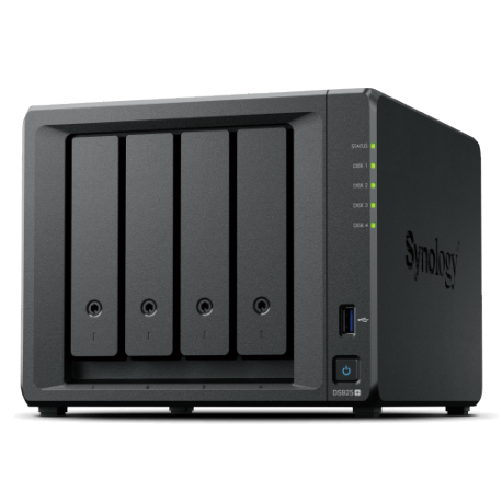 Synology Disk Station DS925+ - NAS server - 4 bays - SATA-600 / NVMe - HDD - RAID JBOD, 0, 1, 5, 6, 10 - RAM 4 GB - 2.5 Gigabit Ethernet - iSCSI support - 0