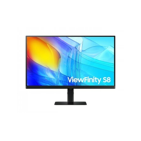 Samsung ViewFinity S8 S27D804EEU - S80D Series - LED monitor - 27" - 3840 x 2160 4K UHD (2160p) @ 60 Hz - IPS - 350 cd / m² - 1000:1 - HDR10 - 5 ms - HDMI, DisplayPort - black - 0