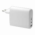 dbramante1928 re-charge - Power adapter - 140 Watt - Power Delivery 3.1 - 3 output connectors (24 pin USB-C, USB) - white - Europe