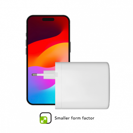 dbramante1928 re-charge - Power adapter - 140 Watt - Power Delivery 3.1 - 3 output connectors (24 pin USB-C, USB) - white - Europe - 2