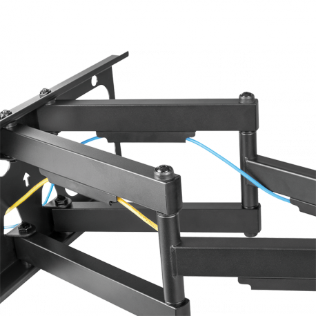 LogiLink - Mounting kit - for curved  /  flat panel - swivel, 75kg max - steel - black - screen size: 50"-90" - wall-mountable - 6