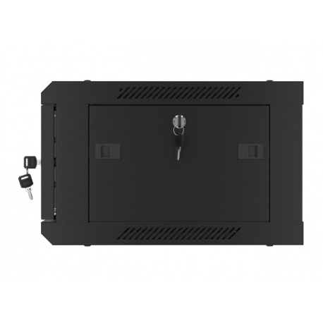 Lanberg - Rack cabinet - wall mountable - black, RAL 9004 - 4U - 19" - 10