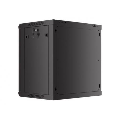 Lanberg - Rack cabinet - wall mountable - black, RAL 9004 - 12U - 19" - 3