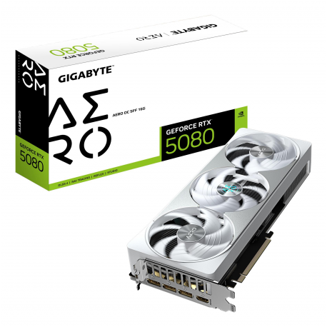 Gigabyte GeForce RTX 5080 AERO OC SFF 16G - Graphics card - GeForce RTX 5080 - 16 GB GDDR7 - PCI Express 5.0 - 3 x DisplayPort, HDMI - box - 0