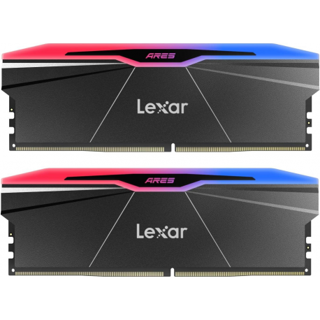 Lexar ARES RGB 2nd Gen - DDR5 - kit - 32 GB: 2 x 16 GB - DIMM 288-pin - 6000 MT / s  /  PC5-24000 - CL28 - 1.4 V - black - 0
