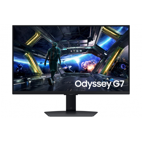 Samsung Odyssey G7 S27DG702EU - G70D Series - LED monitor - Smart - gaming - 27" - 3840 x 2160 4K UHD (2160p) @ 144 Hz - Fast IPS - 350 cd/m² - 1000:1 - DisplayHDR 400 - 1 ms - 2xHDMI, DisplayPort - speakers - black - 0