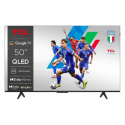 TCL 50T69C - 50" Diagonal Class (49.5" viewable) LED-backlit LCD TV - QLED - Smart TV - Google TV - 4K UHD (2160p) 3840 x 2160 - HDR - Quantum Dot - brushed metal