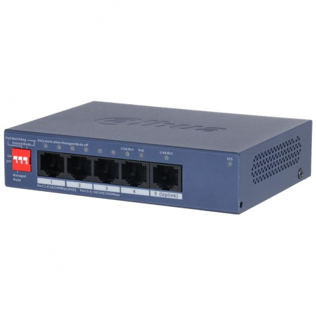 NET SWITCH 5PORT 4POE 10/100M/CS4005-4ET1GT-36 DAHUA - 0