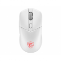 MSI VERSA 300 - Mouse - ergonomic - optical - 6 buttons - wireless, wired - 2.4 GHz, Bluetooth 5.3, USB - white