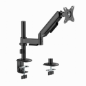 Gembird - Mounting kit (adjustable monitor arm, desk clamp mount, clamp mounting base, grommet-mount base) - adjustable arm - for LCD display - steel, plastic - fine texture black - screen size: 17"-32" - desk-mountable