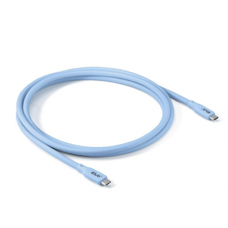 Club 3D - USB cable - 24 pin USB-C (M) to 24 pin USB-C (M) - USB4 - 48 V - 5 A - 2 m - blue - 0