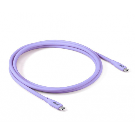 CABLE USB-C TO USB-C 2M/M/M PURPLE CAC-3004 CLUB3D - 0