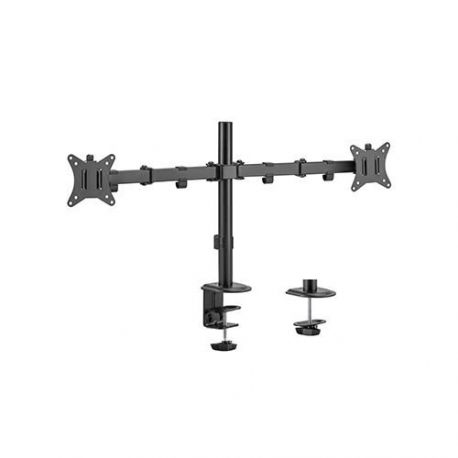 Gembird MA-D2-01 - Mounting kit (desk clamp mount, pole mount, 2 adjustable arms, grommet clamp) - for 2 LCD displays - plastic, steel - fine texture black - screen size: 17"-32" - 0