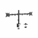 Gembird MA-D2-01 - Mounting kit (desk clamp mount, pole mount, 2 adjustable arms, grommet clamp) - for 2 LCD displays - plastic, steel - fine texture black - screen size: 17"-32"
