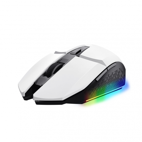 Trust GXT 110 FELOX - Mouse - illuminated, gaming - 6 buttons - wireless - white - 0