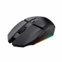 Trust GXT 110 FELOX - Mouse - illuminated - 6 buttons - wireless - USB wireless receiver - booster black