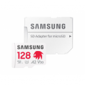 Samsung PRO Plus MB-MD128SA - Sonic the Hedgehog flash memory card (microSDXC to SD adapter included) - 128 GB - A2 / Video Class V30 / UHS-I U3 - microSDXC UHS-I - white