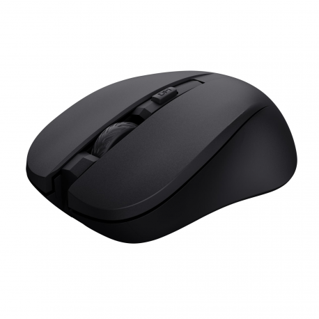 Trust Mydo - Mouse - silent - right and left-handed - optical - 4 buttons - wireless - 2.4 GHz - USB wireless receiver - black - 0