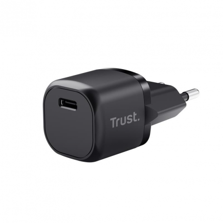 Trust Maxo - Power adapter - ultra-small - 20 Watt - 3 A - Power Delivery 3.0 + PPS (24 pin USB-C) - on cable: USB-C - black - 0