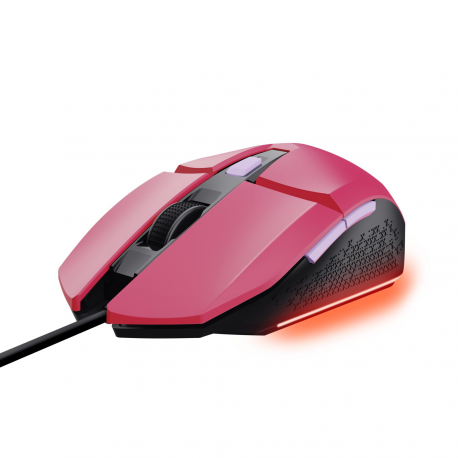 Trust Gaming GXT 109P Felox - Mouse - illuminated, gaming - 6 buttons - wired - USB - powerful pink - 0