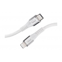 Intenso C315L - Lightning cable - 24 pin USB-C male to Lightning male - 1.5 m - MFI Certified - white - Power Delivery 3.0 support, braided cable, USB Power Delivery (27W)