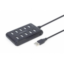 Gembird UHB-U2P10P-01 - Hub - 10 x USB 2.0 - desktop