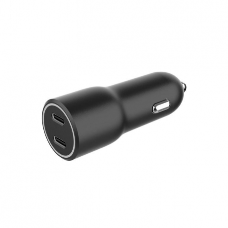 Gembird - Car power adapter - 40 Watt - 3 A - PD - 2 output connectors (24 pin USB-C) - black - 0