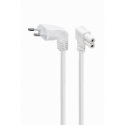 Cablexpert - Power cable - Europlug (M) angled to IEC 60320 C7 angled - 10 A - 2.5 m - molded - white