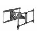 DIGITUS DA-90454 - Mounting kit (wall mount, VESA adapter, single arm mount) - full-motion - for curved  /  flat panel - lockable - steel - matte black - screen size: 37"-80"