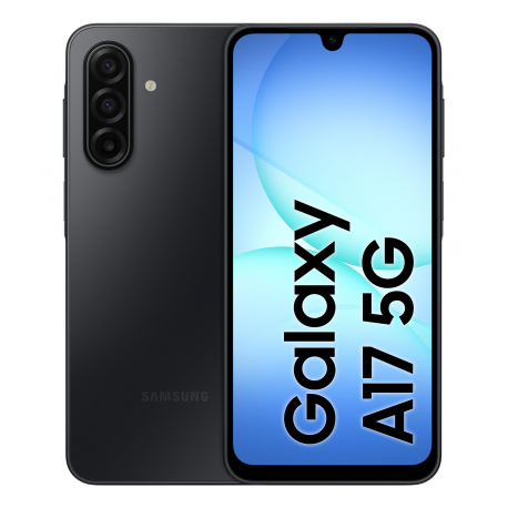 Samsung Galaxy A17 5G - 5G smartphone - dual-SIM - RAM 8 GB  /  Internal Memory 256 GB - microSD slot - OLED display - 6.7" - 2340 x 1080 pixels (90 Hz) - 3x rear cameras 50 MP, 5 MP, 2 MP - front camera 13 MP - black - 0