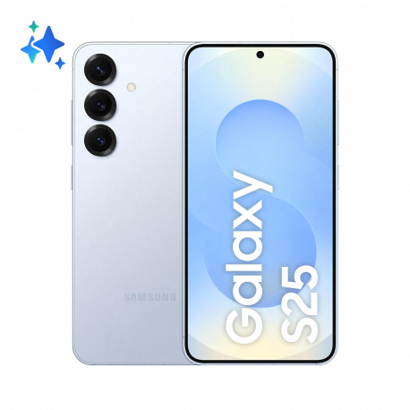 Samsung Galaxy S25 - 5G smartphone - dual-SIM - RAM 12 GB  /  Internal Memory 512 GB - OLED display - 6.2" - 2340 x 1080 pixels (120 Hz) - 3x rear cameras 50 MP, 12 MP, 10 MP - front camera 12 MP - icy blue - 0