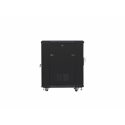 Lanberg V2 - Rack cabinet - flat pack, with mesh door, 600x800 - free-standing - black, RAL 9004 - 15U - 19"