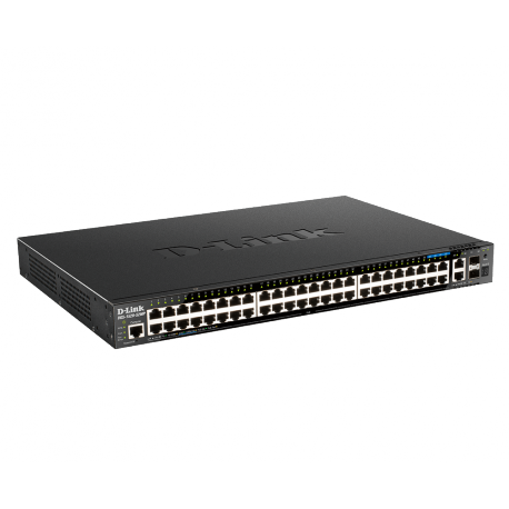 D-Link DGS 1520-52MP - Switch - L3 - smart - 44 x 10 / 100 / 1000 (PoE+) + 4 x 2.5GBase-T (PoE+) + 2 x 10 Gigabit Ethernet + 2 x 10 Gigabit SFP+ - rack-mountable - PoE+ (370 W) - 0
