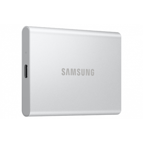 Samsung T7 Resurrected MU-PD2T0G - SSD - encrypted - 2 TB - external (portable) - USB 3.2 Gen 2 (USB-C connector) - 256-bit AES - silver - 1