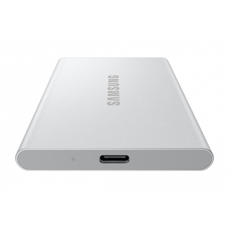 Samsung T7 Resurrected MU-PD2T0G - SSD - encrypted - 2 TB - external (portable) - USB 3.2 Gen 2 (USB-C connector) - 256-bit AES - silver - 6