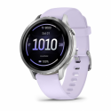 Garmin Venu 4 - 41 mm - silver - smart watch with band - silicone - periwinkle - wrist size: 110-175 mm - display 1.2" - 8 GB - Bluetooth, ANT+, Wi-Fi - 33 g