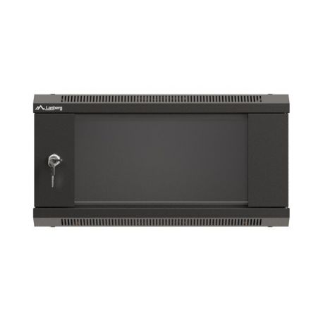 LANBERG rack cabinet 19inch 4u/540x350 wall-mount flat pack with glass door black - 2