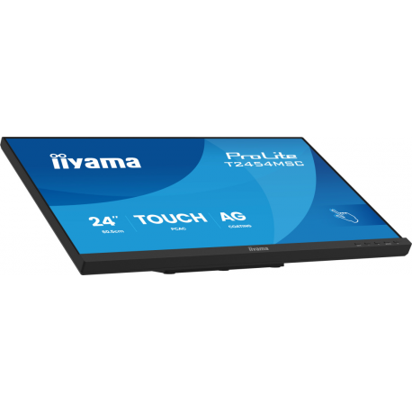 iiyama ProLite T2454MSC-B3AG - LED monitor - 24" (23.8" viewable) - touchscreen - 1920 x 1080 Full HD (1080p) @ 83 Hz - IPS - 300 cd / m² - 1000:1 - 4 ms - HDMI, DisplayPort - speakers - matte black - 4
