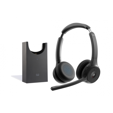 CISCO Headset 722 Wireless Dual+Stand Carbon Black USBA Bundle - 0