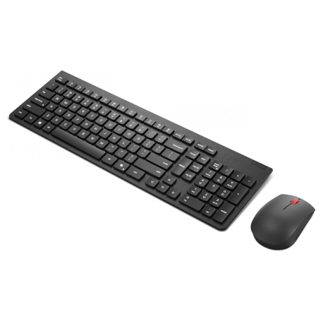 Lenovo Essential Wireless Combo Gen 2 - Keyboard and mouse set - wireless - 2.4 GHz - QWERTY - US / Europe - black - brown box - 1