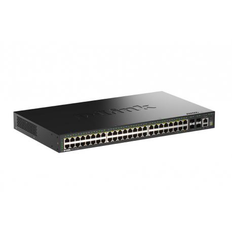 D-Link SmartPro DGS-1530-52P - Switch - smart - 48 x 10 / 100 / 1000 (PoE+) + 4 x 10 Gigabit SFP+ - desktop, rack-mountable - PoE+ (370 W) - 0