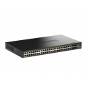 D-Link SmartPro DGS-1530-52P - Switch - smart - 48 x 10 / 100 / 1000 (PoE+) + 4 x 10 Gigabit SFP+ - desktop, rack-mountable - PoE+ (370 W)
