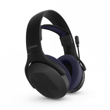 Lenovo Legion H410 - Headset - full size - Bluetooth / 2.4 GHz radio frequency - wireless - black, purple - 8