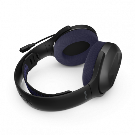 Lenovo Legion H410 - Headset - full size - Bluetooth / 2.4 GHz radio frequency - wireless - black, purple - 10