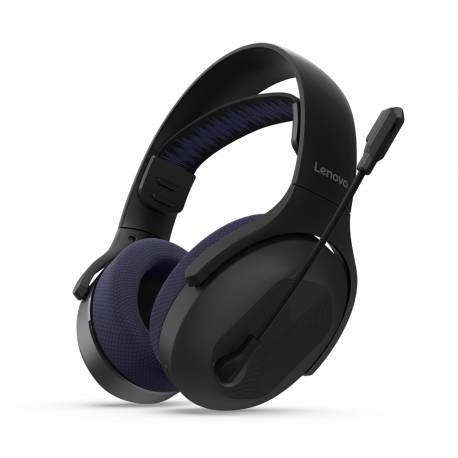 Lenovo Legion H410 - Headset - full size - Bluetooth / 2.4 GHz radio frequency - wireless - black, purple - 14