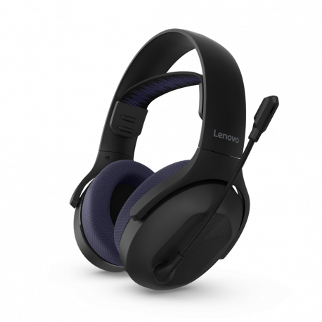 Lenovo Legion H410 - Headset - full size - Bluetooth / 2.4 GHz radio frequency - wireless - black, purple - 15