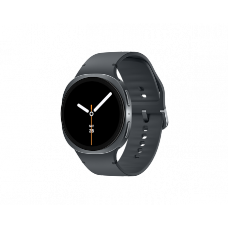 Samsung Galaxy Watch8 - 44 mm - graphite - smart watch with sport band - rubber - graphite - band size: M/L - display 1.47" - 32 GB - NFC, Bluetooth, Wi-Fi - 34 g - 0