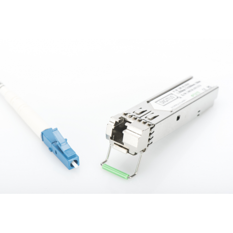 DIGITUS Professional DN-81004-01 - SFP (mini-GBIC) transceiver module - GigE - 1000Base-LX, 1000Base-BiDi - LC single-mode - up to 20 km - 1550 (TX)  /  1310 (RX) nm - 1